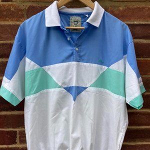 Mens White and Blue Polo-shirts